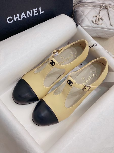 Chanel Vintage CC high heel Mary Jane shoes