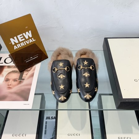 Gucci Classic horsebit wool slippers