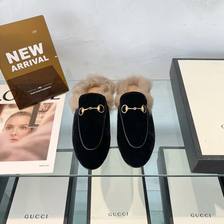 Gucci Classic horsebit wool slippers