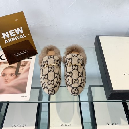 Gucci Classic horsebit wool slippers