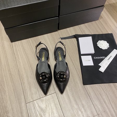Chanel camellia sandals