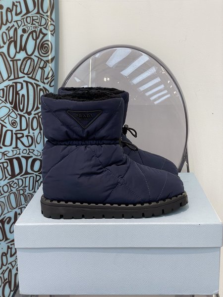Prada down wool ankle boots