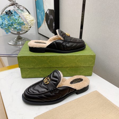 Gucci wool mules