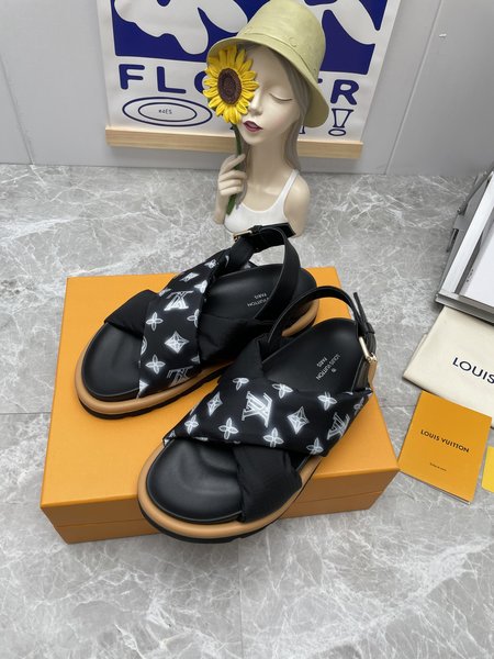 Louis Vuitton cross strap sandals