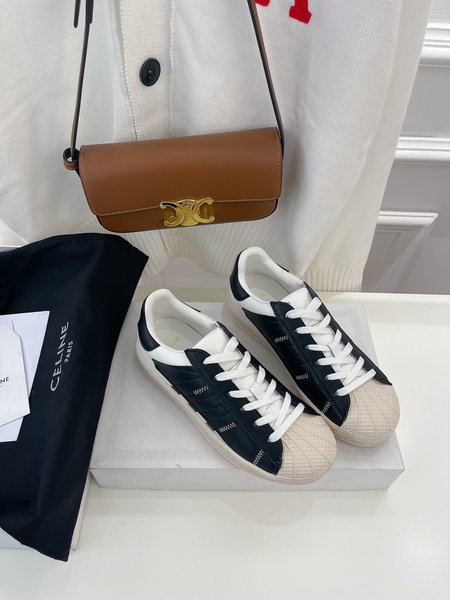 Celine shell toe white shoes