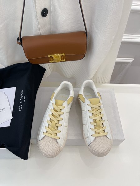 Celine shell toe white shoes