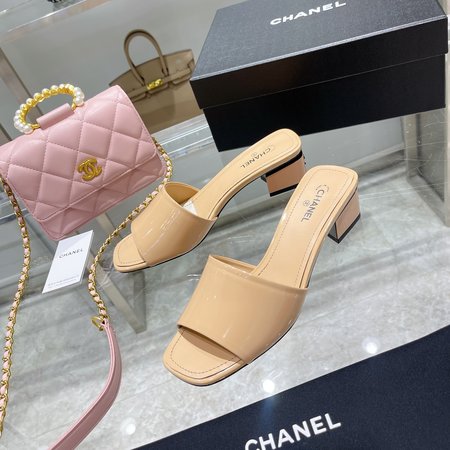Chanel Multicolored patent-leather sandals