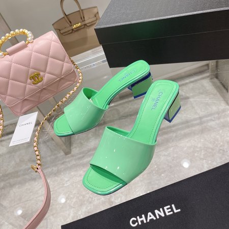 Chanel Multicolored patent-leather sandals