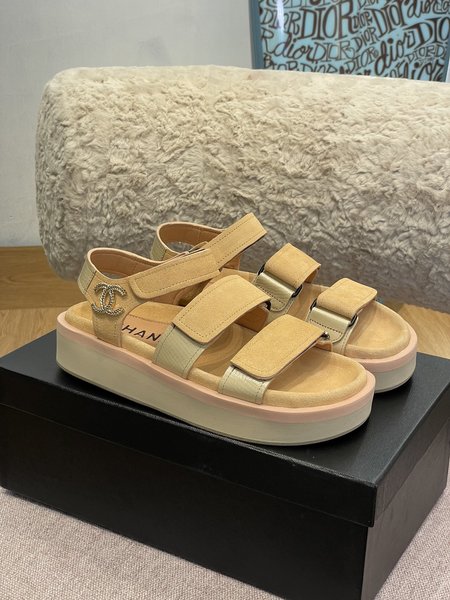 Chanel Platform Velcro Sandals