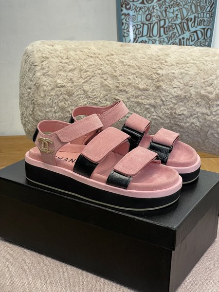 Chanel Platform Velcro Sandals