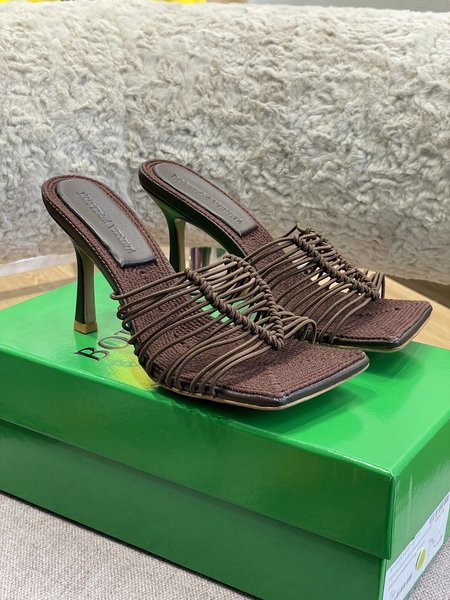 Bottega Veneta Handwoven High Heel Slippers