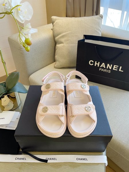 Chanel leather sandals