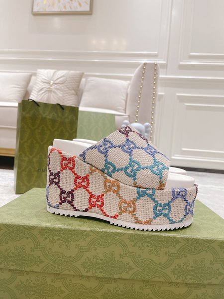 Gucci limited edition platform slippers