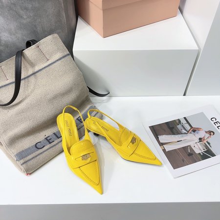 Miu Miu Coin Kitten Heels Sandals