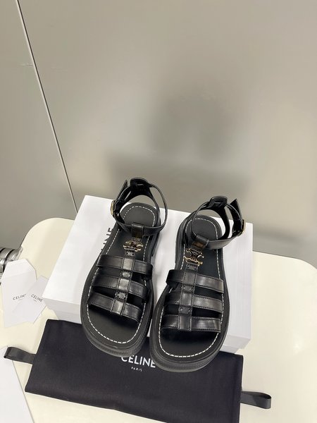 Celine Retro sandals leather material