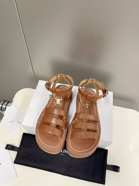 Celine Retro sandals leather material