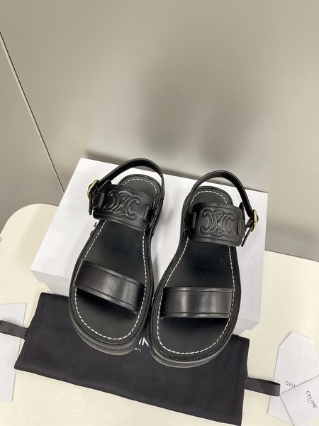 Celine Retro sandals leather material
