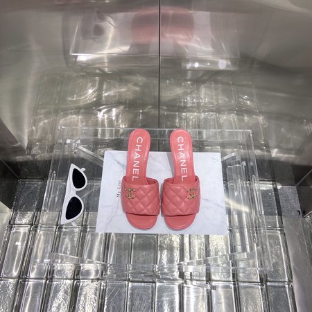 Chanel cloud embroidered slippers