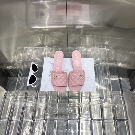 Chanel cloud embroidered slippers