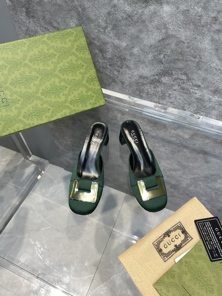 Gucci Sandals slippers height 8.5cm Italian leather outsole