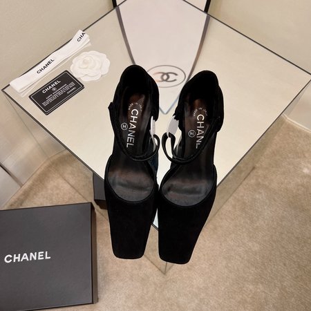 Chanel VintaGe Shaped Heel Sandals