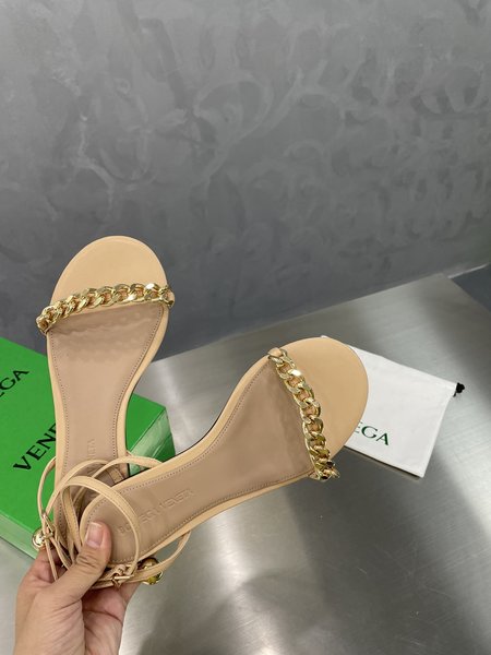 Bottega Veneta Gold Ball Flat Sandals