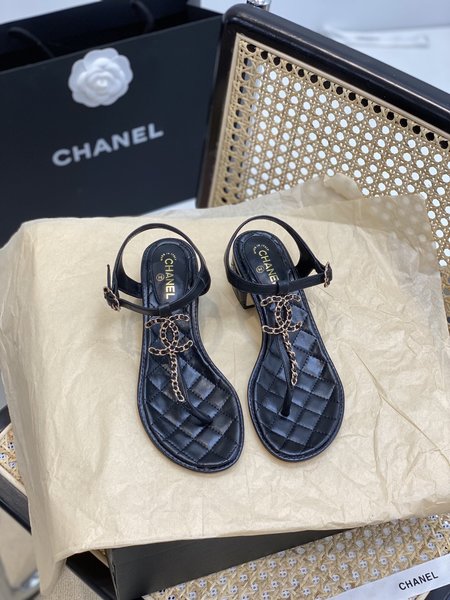 Chanel Classic strappy calfskin sandals