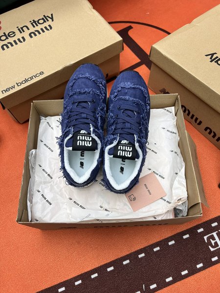 Miu Miu x New Balance 574 574 joint denim shoes