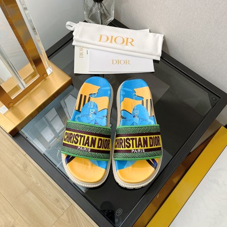 Dior Dway embroidered sandal slides