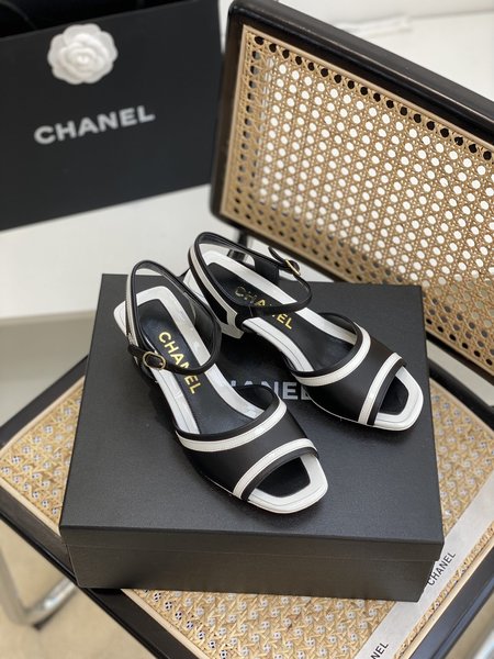 Chanel authentic grade mid heel sandals