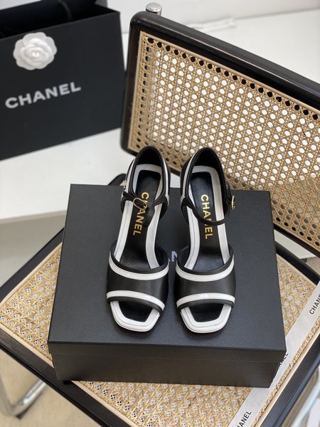 Chanel authentic grade mid heel sandals