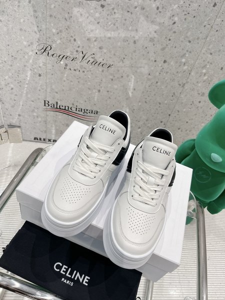Celine thick sole white shoes