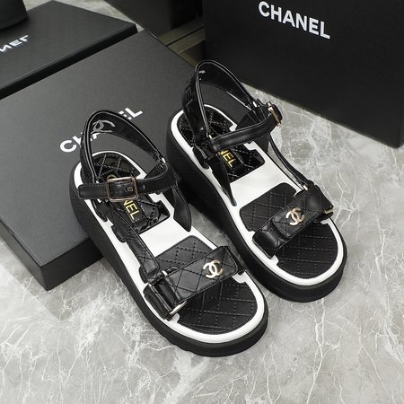 Chanel Candy sandals in sheepskin