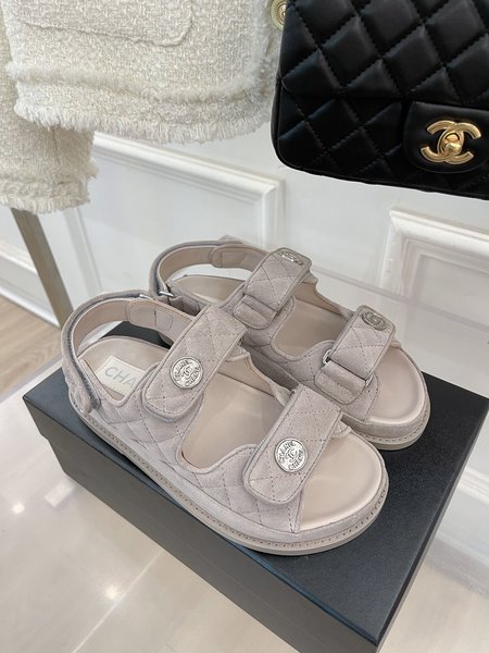 Chanel Classic CC Velcro Sandals