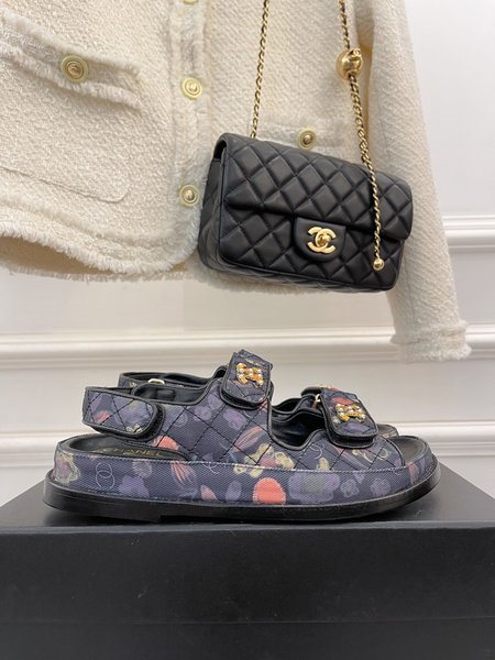 Chanel Classic Velcro Beach Sandals