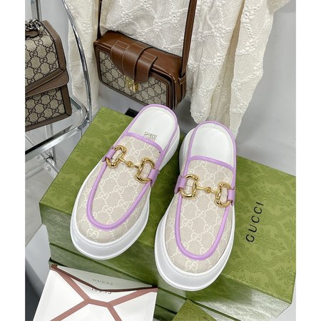 Gucci platform half slippers