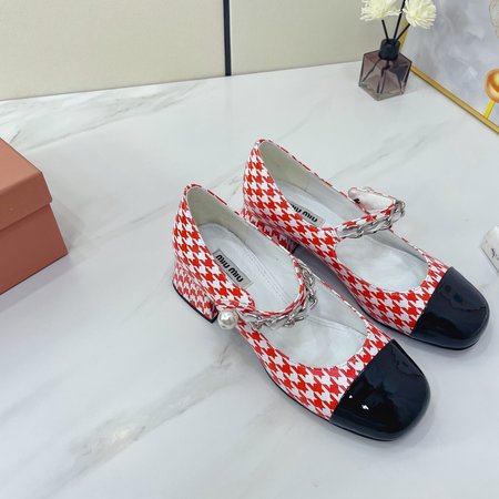 Miu Miu Two-Tone Panel Stretch Elephant Shoes