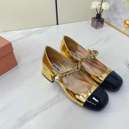 Miu Miu Two-Tone Panel Stretch Elephant Shoes