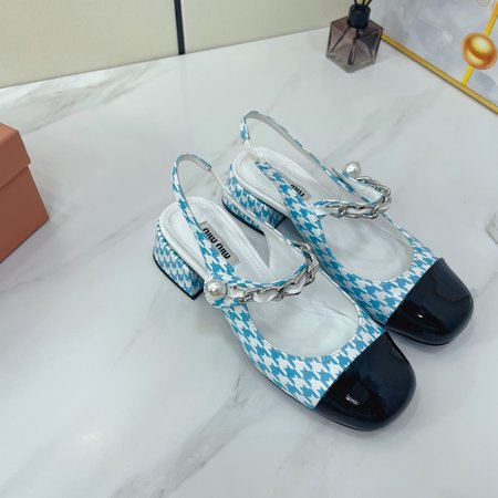 Miu Miu Two-Tone Panel Stretch Elephant Shoes