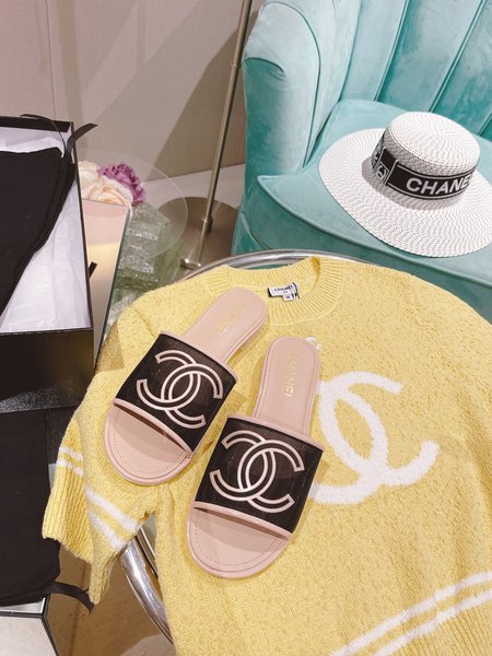 Chanel Embossed slippers