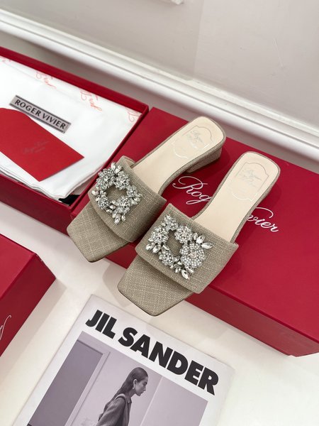 Roger Viver Swarovski crystal slippers