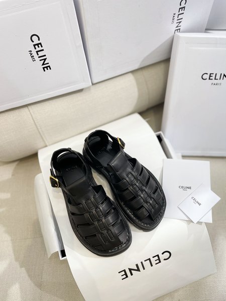 Celine Antique Braided Roman Leather Platform Sandals