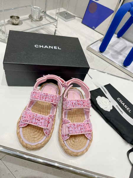 Chanel Velcro Beach Sandals