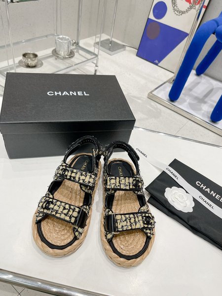 Chanel Velcro Beach Sandals