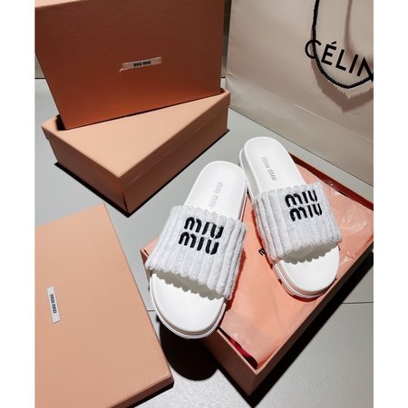 Miu Miu towel slippers