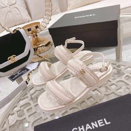Chanel pearl sandals