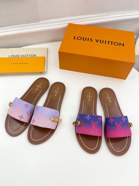 Louis Vuitton rainbow slippers