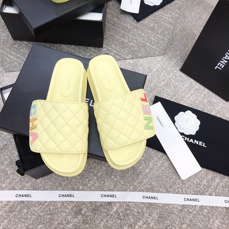 Chanel Colorful Platform Slippers