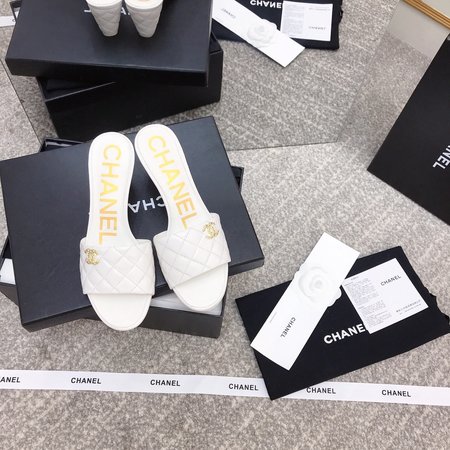 Chanel Rhombus medium heel slippers