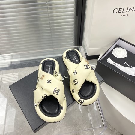 Chanel bread slippers